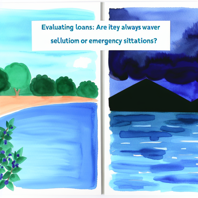 Evaluating Loans: Are They Always the Best Solution for Emergency Situations?